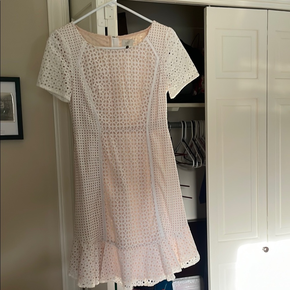 Like new HD in Paris Elegant white eyelet midi Dress from Anthropologie - Picture 6 of 15